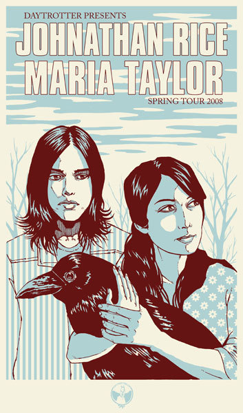 Johnathan Rice & Maria Taylor Concert Poster